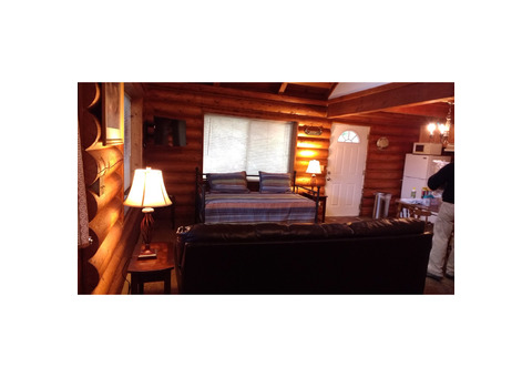 Furnished log cabin for lease at $1100/month