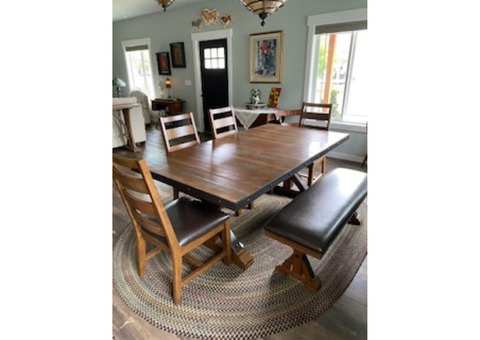 Dining Table w/ Chairs & Bench