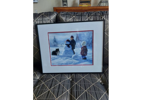 1993 Robert Duncan Original Collectible Print "WINTER FRIENDS" Framed/Matted/Pristine Condition!