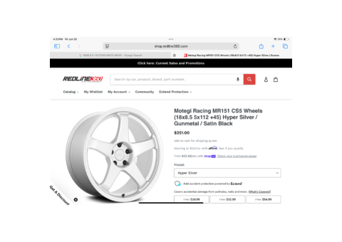 Vredstein winter tires mounted on  Motegi wheels