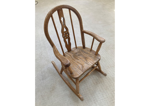 Child's Rocking Chair, solid oak