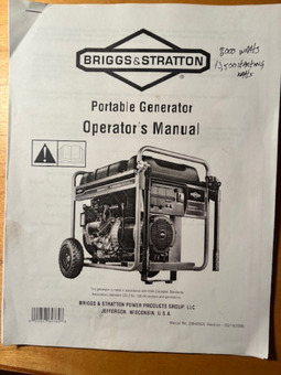 GENERATOR Briggs & Stratton 8000w Run - 13,500w Start GENERATOR Briggs & Stratton 8000w Run - 13,500w Start