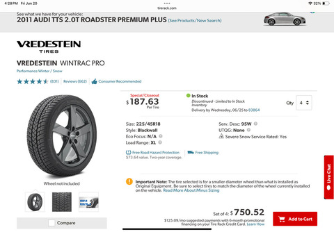 Vredstein winter tires on Motegi wheels